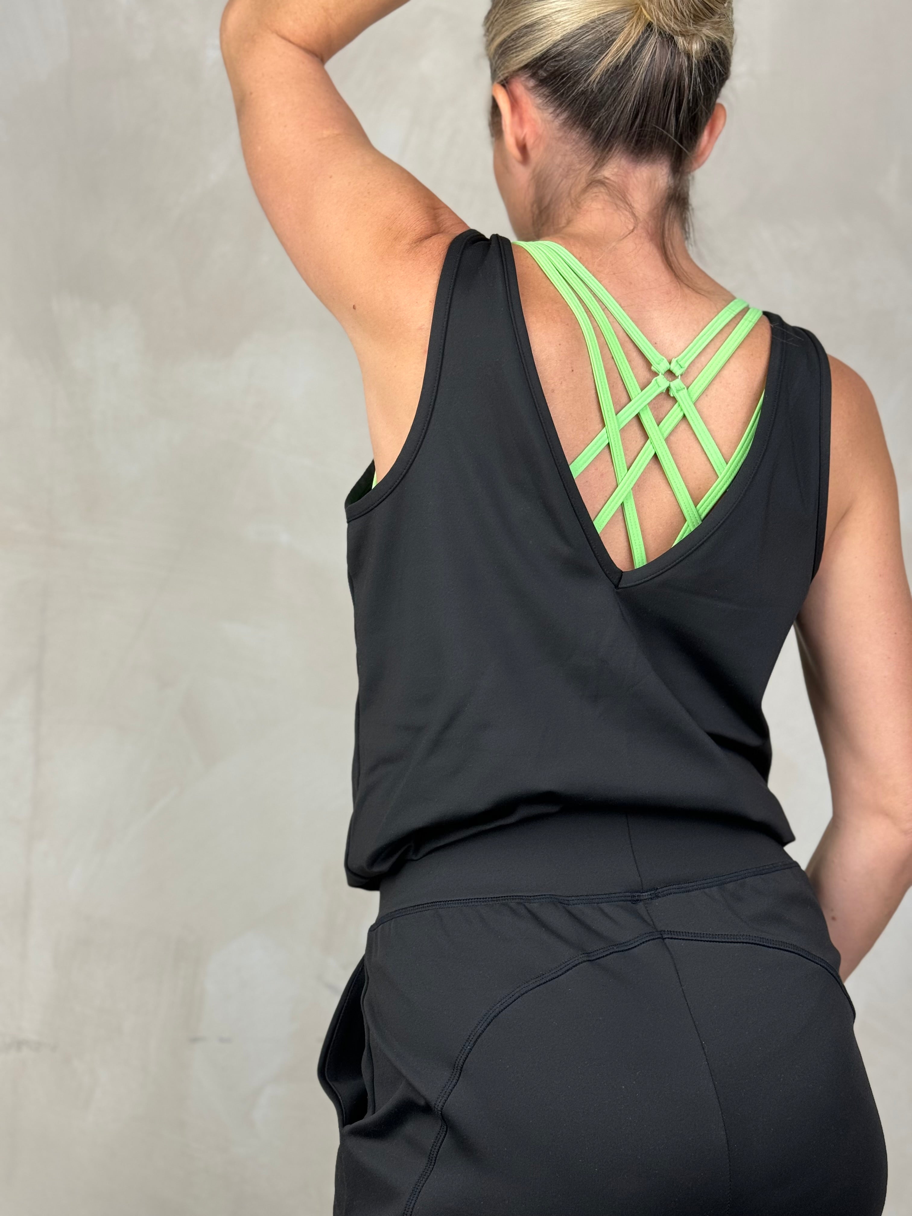 Ariana  V Back Jumpsuit with Pockets