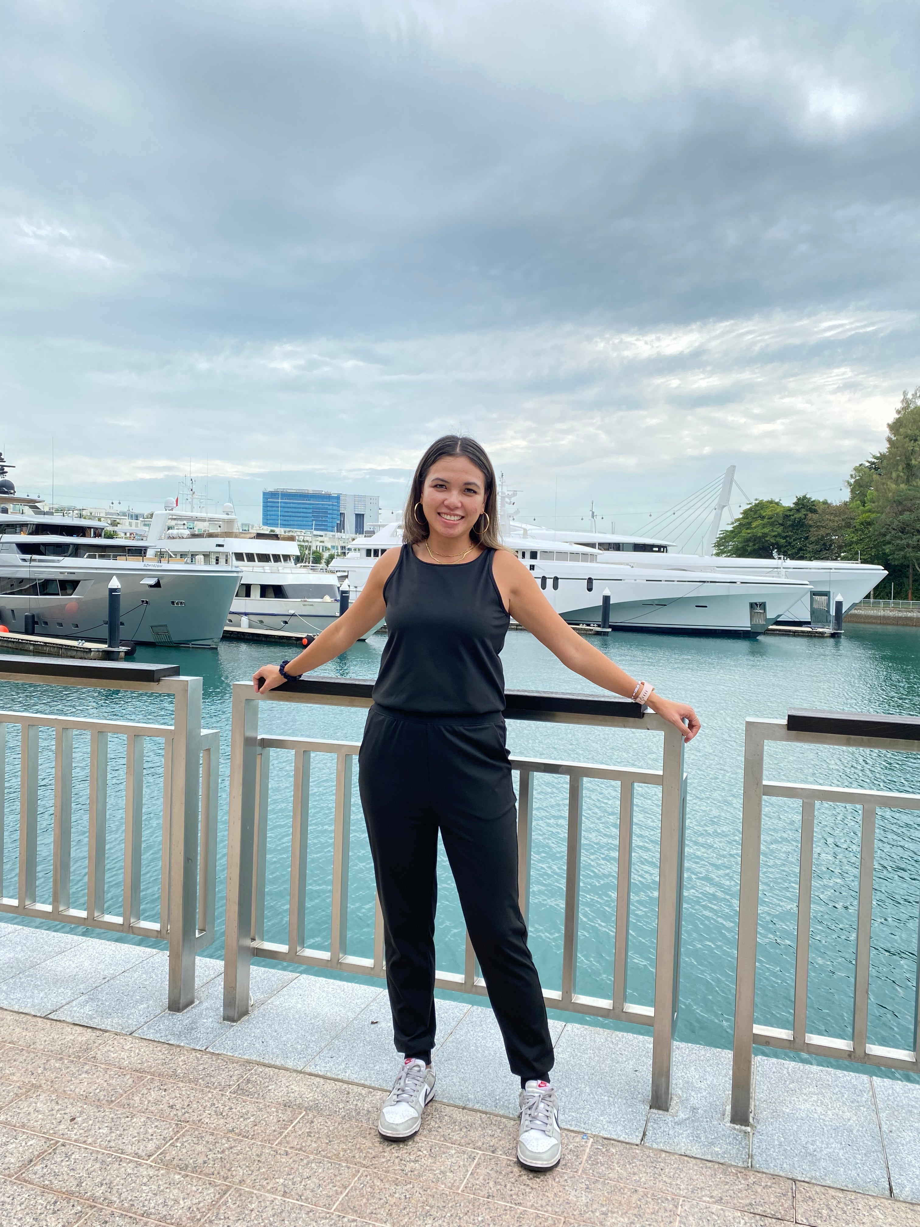 Ariana  V Back Jumpsuit with Pockets